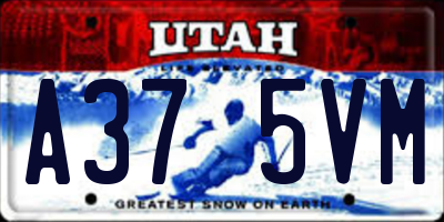 UT license plate A375VM