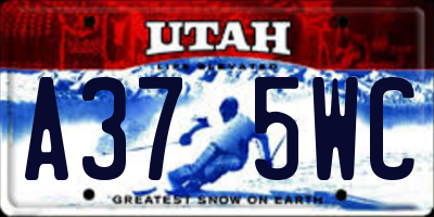 UT license plate A375WC