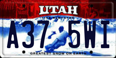 UT license plate A375WI