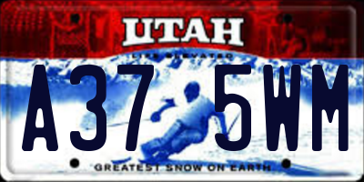 UT license plate A375WM