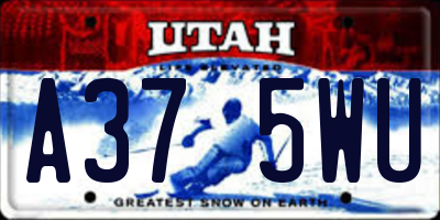 UT license plate A375WU