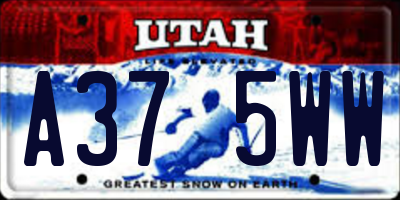 UT license plate A375WW