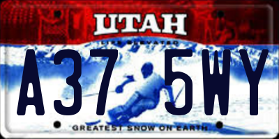 UT license plate A375WY