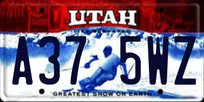 UT license plate A375WZ