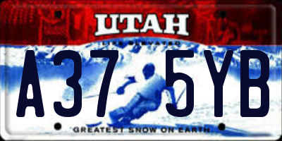 UT license plate A375YB