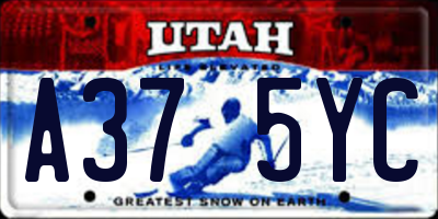 UT license plate A375YC