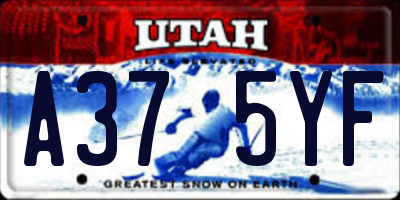 UT license plate A375YF