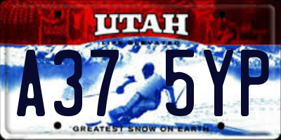 UT license plate A375YP