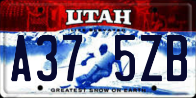 UT license plate A375ZB