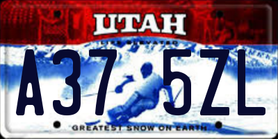 UT license plate A375ZL