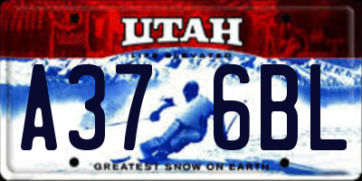UT license plate A376BL