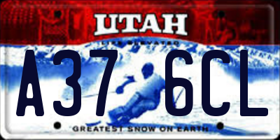 UT license plate A376CL