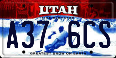 UT license plate A376CS