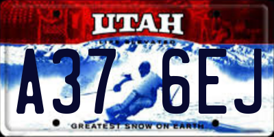 UT license plate A376EJ