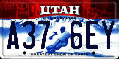 UT license plate A376EY