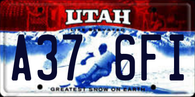 UT license plate A376FI