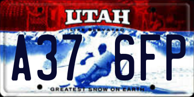 UT license plate A376FP