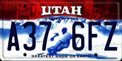 UT license plate A376FZ