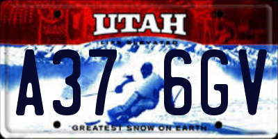 UT license plate A376GV