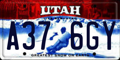 UT license plate A376GY