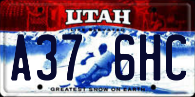 UT license plate A376HC