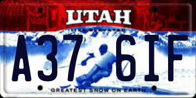 UT license plate A376IF