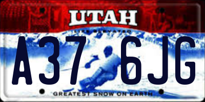 UT license plate A376JG