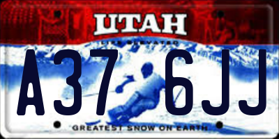 UT license plate A376JJ