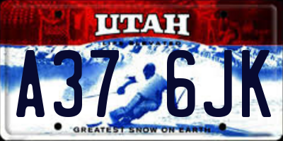 UT license plate A376JK