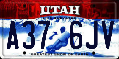 UT license plate A376JV