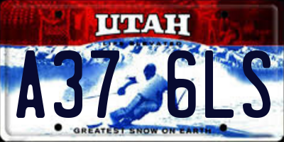 UT license plate A376LS