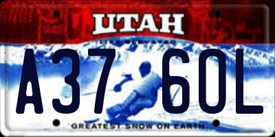 UT license plate A376OL