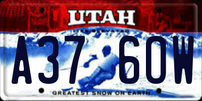 UT license plate A376OW