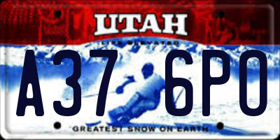 UT license plate A376PO