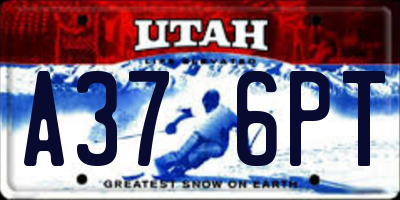 UT license plate A376PT