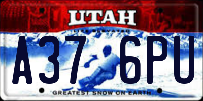 UT license plate A376PU