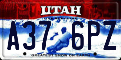 UT license plate A376PZ