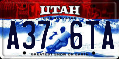 UT license plate A376TA