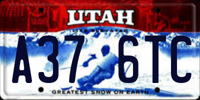 UT license plate A376TC