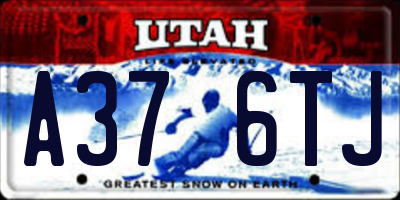 UT license plate A376TJ