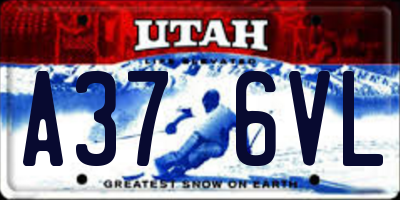 UT license plate A376VL