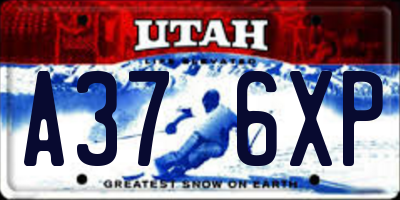 UT license plate A376XP