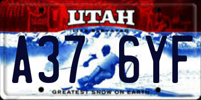 UT license plate A376YF