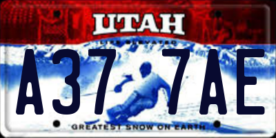 UT license plate A377AE