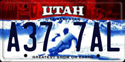 UT license plate A377AL