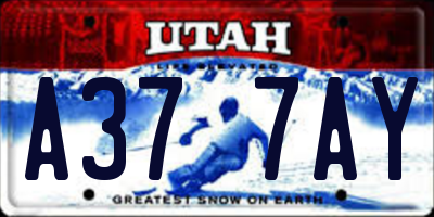 UT license plate A377AY