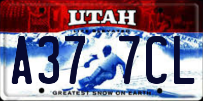 UT license plate A377CL