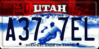 UT license plate A377EL