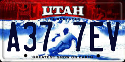 UT license plate A377EV