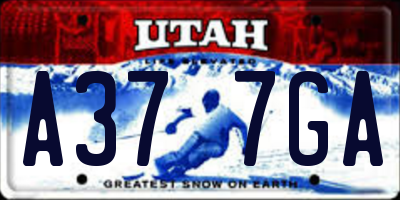 UT license plate A377GA